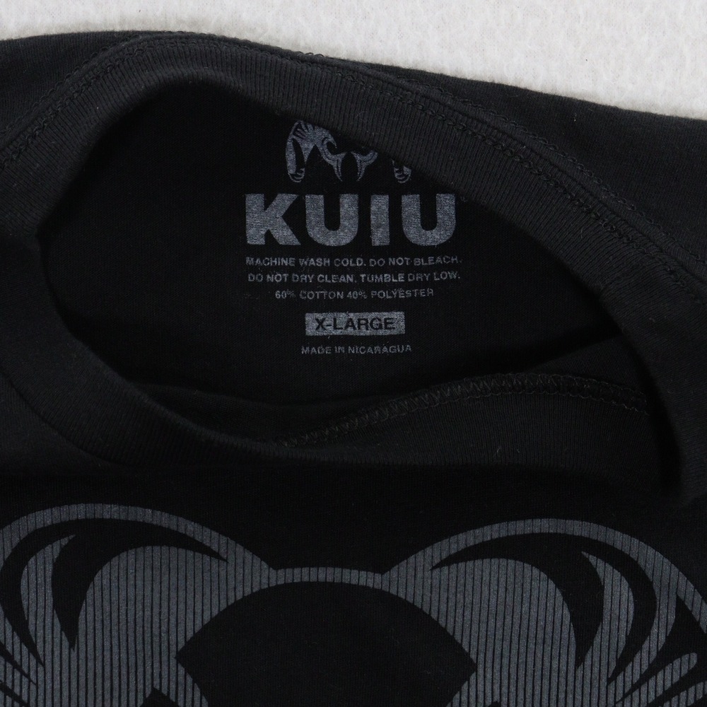 KUIU T-Shirt Graphic Logo Hunting Outdoor Black Cotton Blend Men XL - Picture 4 of 6